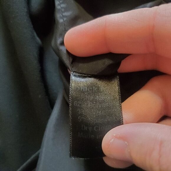 Black Halo  Black Ruffled Overlay Crepe V Neck Mini Sheath Dress Career sz 6 - Picture 5 of 6